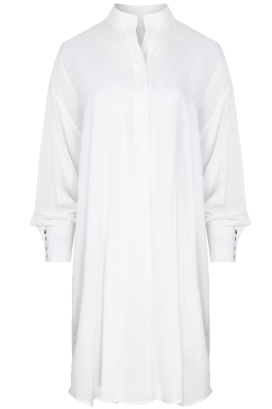 Koszulo-sukienka oversize biała
