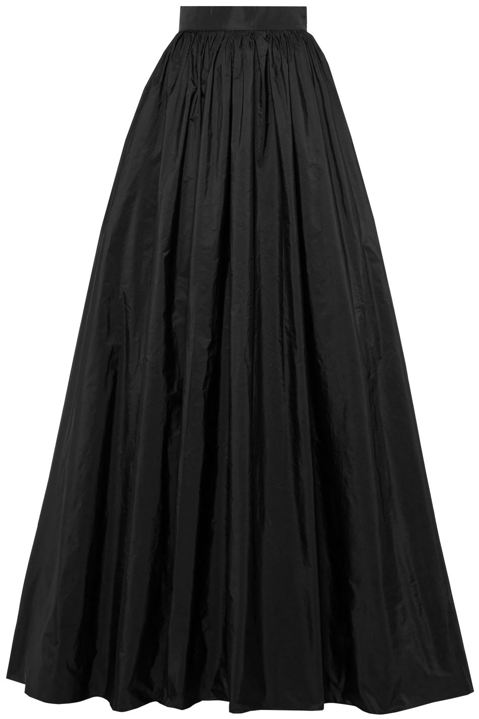 Spódnica długa z tafty marszczona czarna