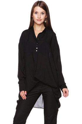 Koszula - sukienka oversize czarna by VerityHunt