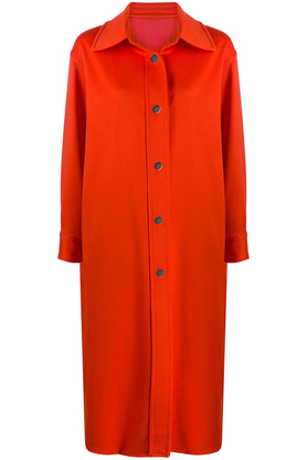 Płaszcz – koszula wełniana czerwony by VerityHunt