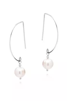 Kolczyki STAY SIMPLE No. 21 z perłą srebrne by La Tienne