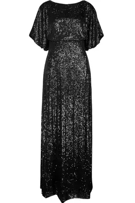 Sukienka długa cekinowa czarna by VerityHunt