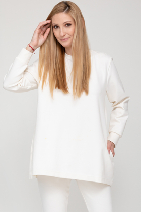 Bluza szeroka biała by Yuliya Babich