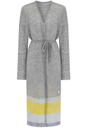 Sweter mgła długi z pasami szary by YOU by Tokarska