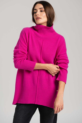 Sweter wełniany z kaszmirem Saar Look 263 by LOOK made with Love