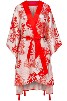 Kimono plażowe HAITI beżowe by SUZANA PERREZ