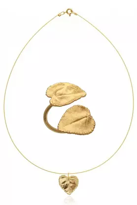 Komplet wisiorek pierścionek Cyklamen by Pradelle