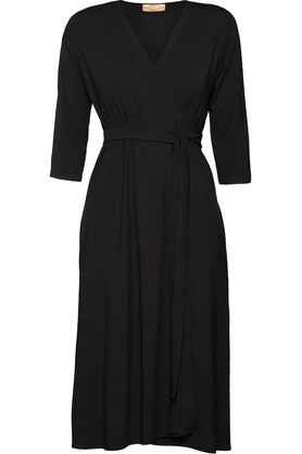 Sukienka kopertowa klasyczna czarna by Marita Bobko