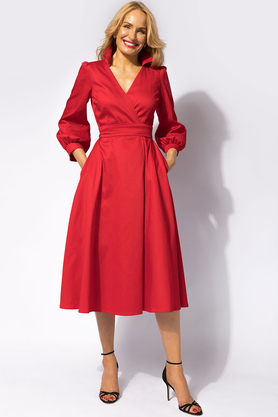 Sukienka kopertowa czerwona by Kasia Miciak