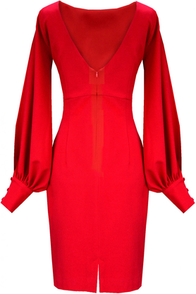 Sukienka Milana midi czerwona by Kasia Zapała