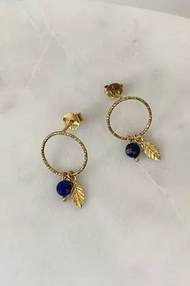 Kolczyki Lapis Lazuli złote by La Tienne