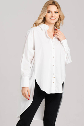 Koszula bawełniana Alfa Look 1137 biała by LOOK made with Love