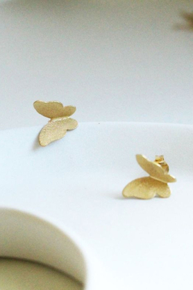 Kolczyki Motylki złote by La Tienne