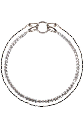 Naszyjnik podwójny łańcuch perełki srebrne by KOD