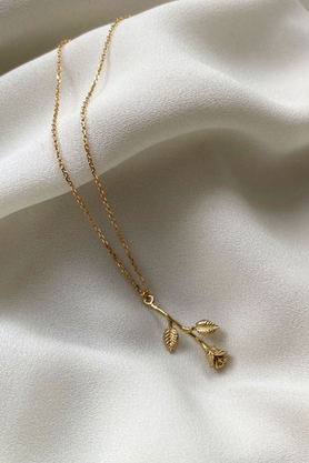 Naszyjnik srebrny złocony róża by La Tienne