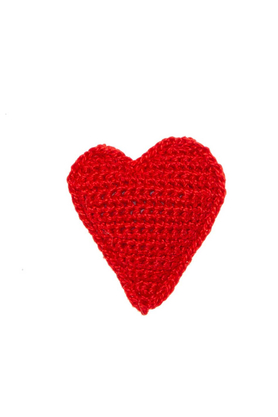 Broszka szydełkowe serce czerwona by YOU by Tokarska