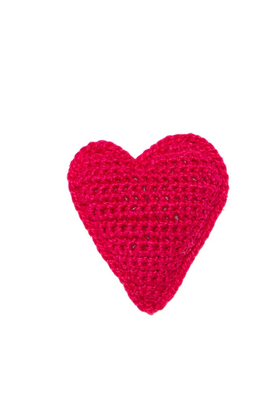 Broszka szydełkowe serce różowa by YOU by Tokarska