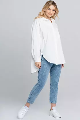 Koszula bawełniana Aquamarine Look biała by LOOK made with Love 