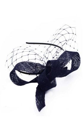 Fascynator PETRA granatowy by MONIKA SAXTON LUXURIOUS MILLINERY