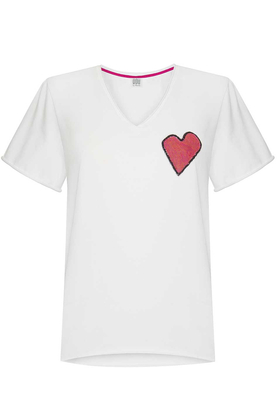 T-shirt bawełniany Serce biały by YOU by Tokarska