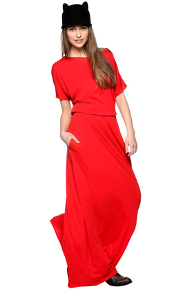 Sukienka maxi czerwona by Kasia Miciak
