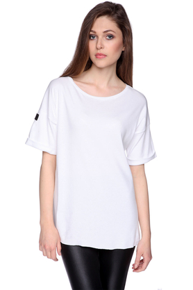 T-shirt biały by Yuliya Babich