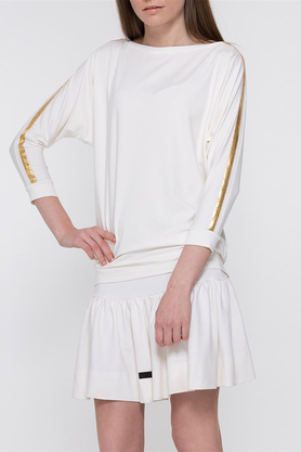 Bluzka biała złoty pasek by Yuliya Babich
