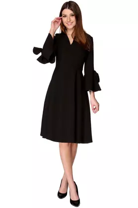 Sukienka rozkloszowana midi czarna by VerityHunt