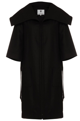 Płaszcz wiązany czarny by Yuliya Babich