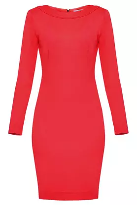 Sukienka midi ołówkowa czerwona by Yuliya Babich