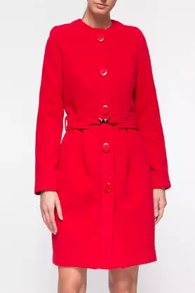 Płaszcz z paskiem czerwony by Yuliya Babich
