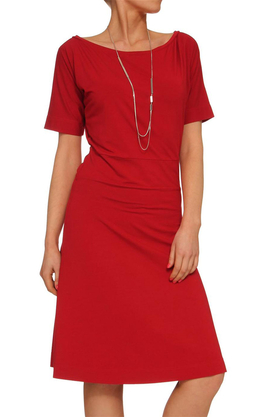 Sukienka z prostymi rękawami czerwona by Yuliya Babich