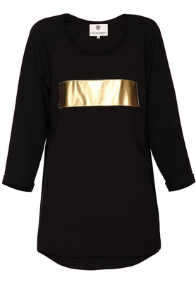 Bluza czarna ze złotym pasem by Yuliya Babich