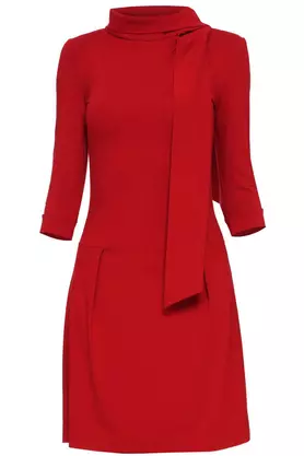 Sukienka z krawatem czerwona III by Yuliya Babich